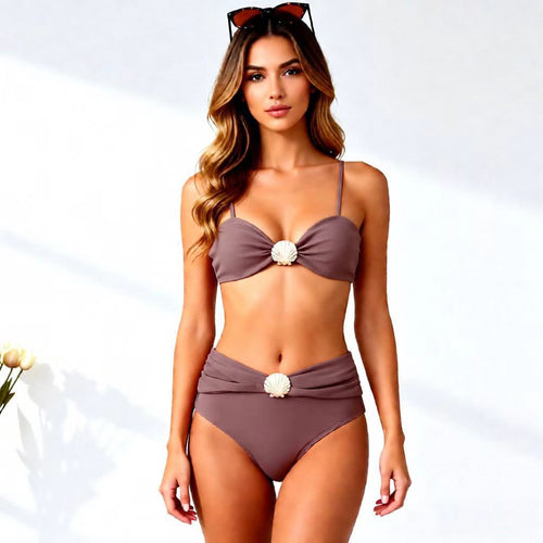 Damen Bandeau-Bikini mit eleganten Muschel-Details Echo Archiv