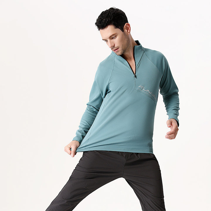 Herren Langarm-Funktionsshirt mit Stehkragen Echoarchiv