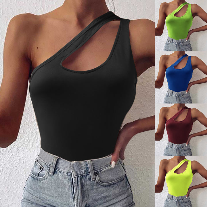 Damen asymmetrisches Bodysuit mit modischem Cut-Out Echo Archiv