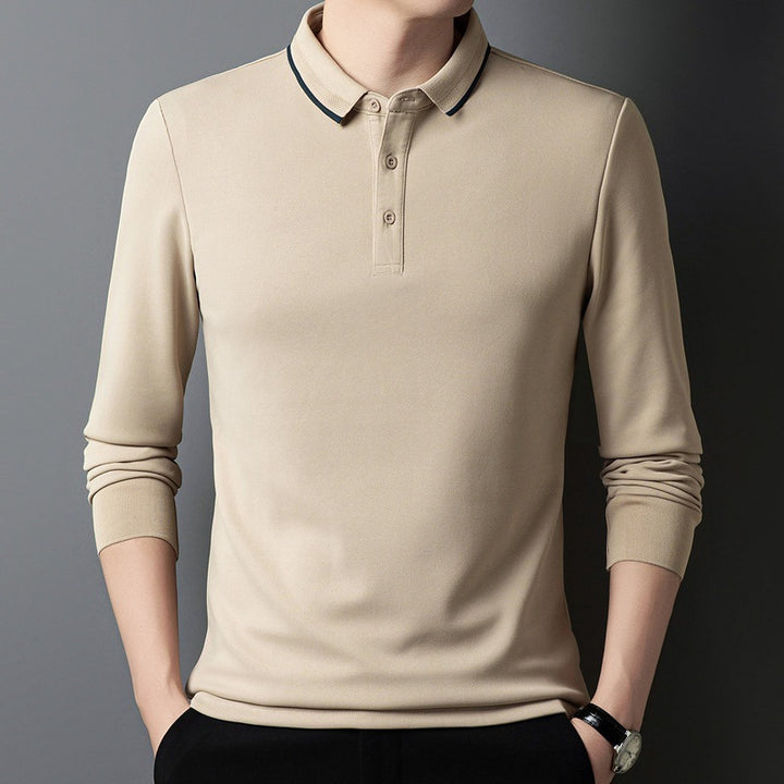 Damen Poloshirt mit langem Arm und Knopfdetails Echo Archiv