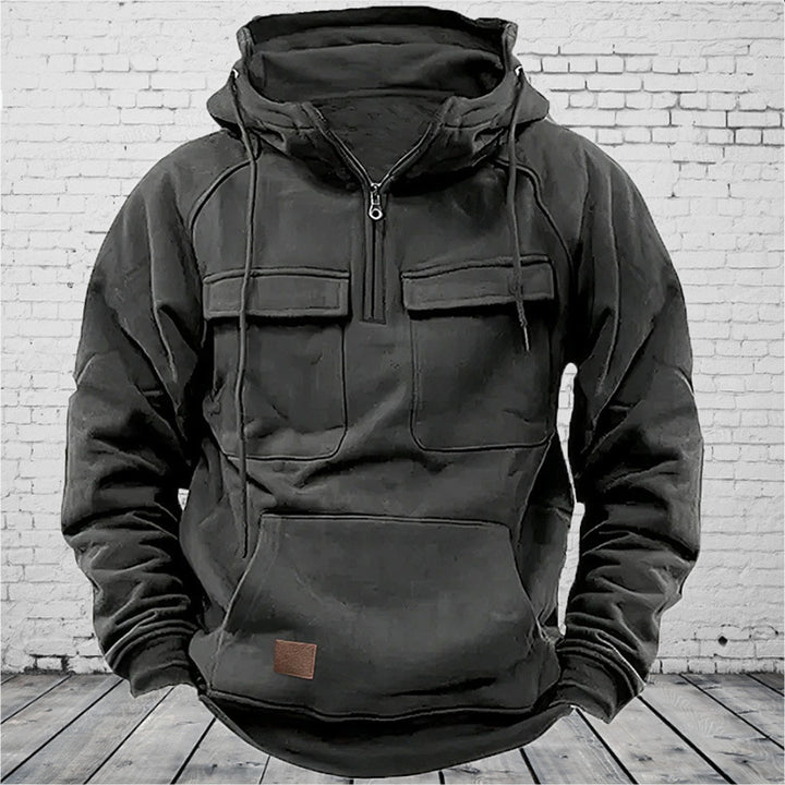 Herren Funktionales Kapuzenpullover mit praktischen Taschen Echoarchiv