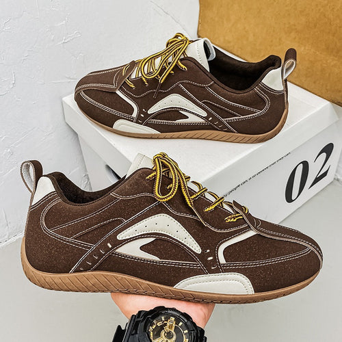 Unisex leichte Retro-Freizeitsneaker mit wildlederähnlichem Obermaterial, gepolstertem Einstieg und flexibler Gummilaufsohle – Norré