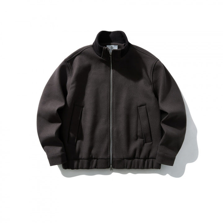 Unisex Boxy-Wollmix-Blouson mit Stehkragen und Elastiksaum Echo Archiv