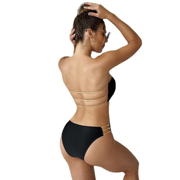 Damen Bandeau-Bikini mit modischem Schnitt und tailliertem Unterteil Echo Archiv