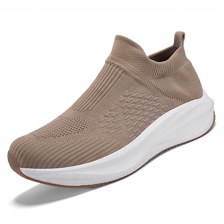 Damen Strick-Slip-On Sneaker mit nahtlosem Elastikschaft und dämpfender Plateau-Sohle Echoarchiv