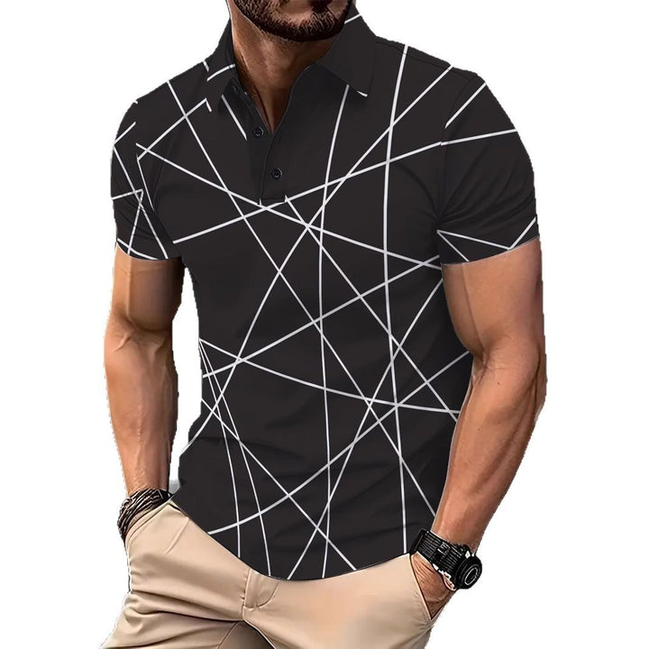 Herren Poloshirt mit modernem geometrischen Design Echoarchiv