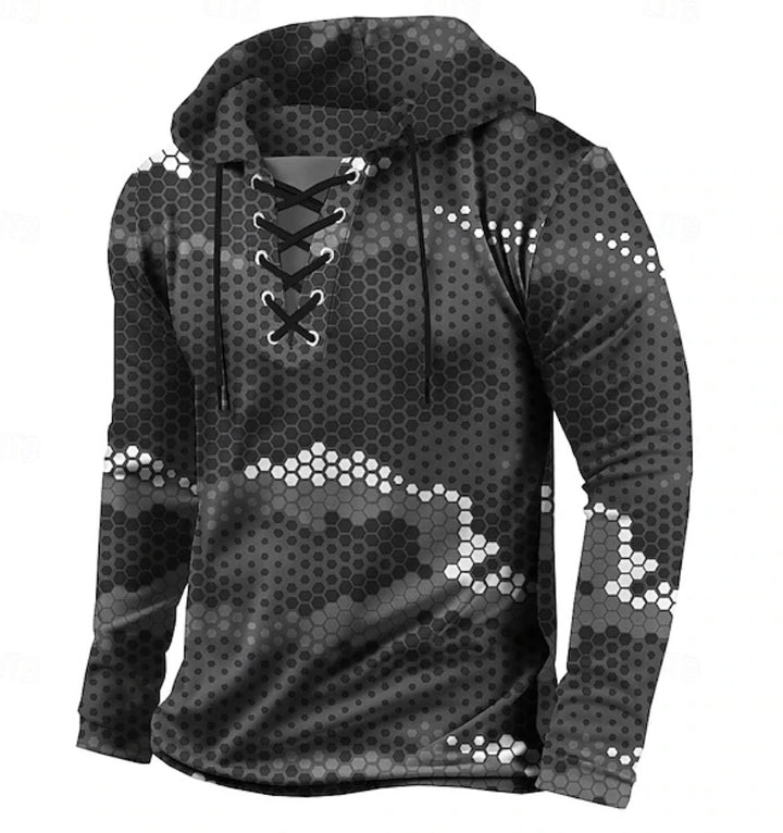 Herren Hooded Sweatshirt mit innovativem Wabenmuster Echoarchiv