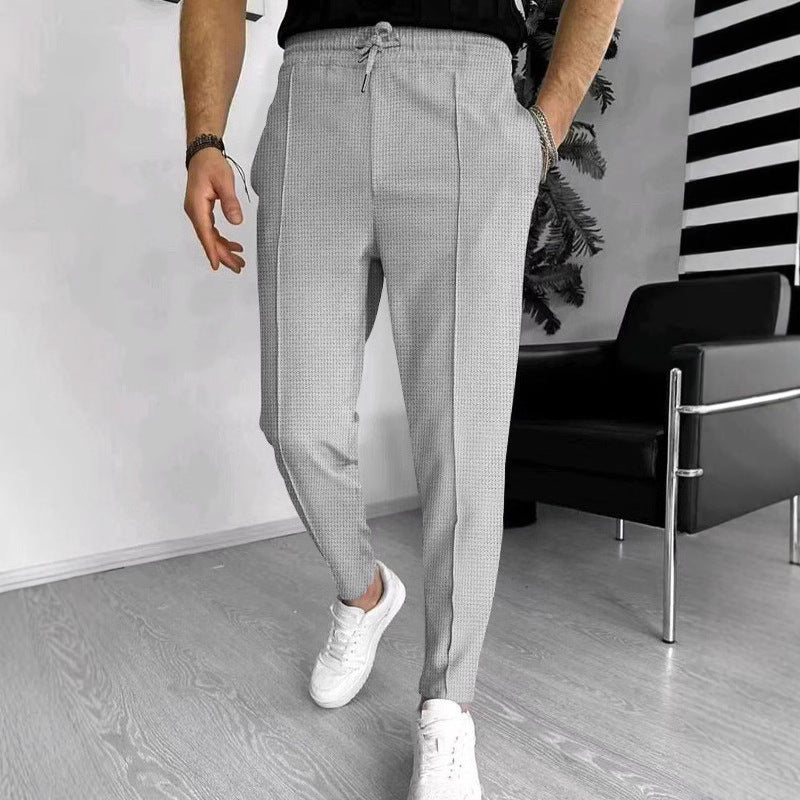 Herren moderne Chino-Hose mit elastischem Bund und seitlichen Taschen Echoarchiv