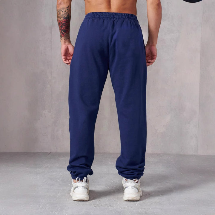 Herren extraweiche Relax-Sweathose mit doppelreihigem Komfortbund tiefen Eingrifftaschen und extra weitem Bein – Sorevano