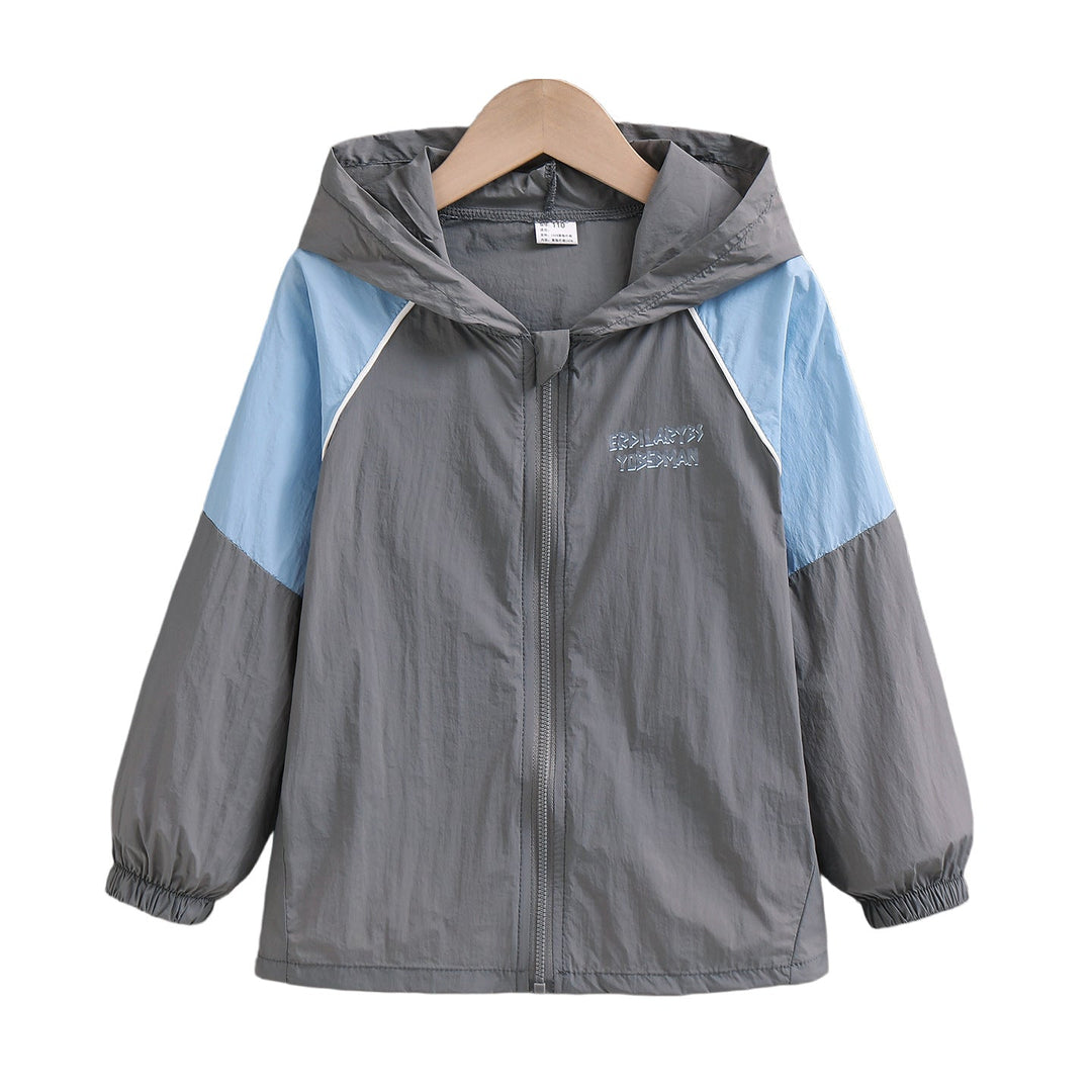 Unisex nan leichte Kapuzen-Windjacke mit Kontrastärmeln und elastischen Bündchen Echo Archiv
