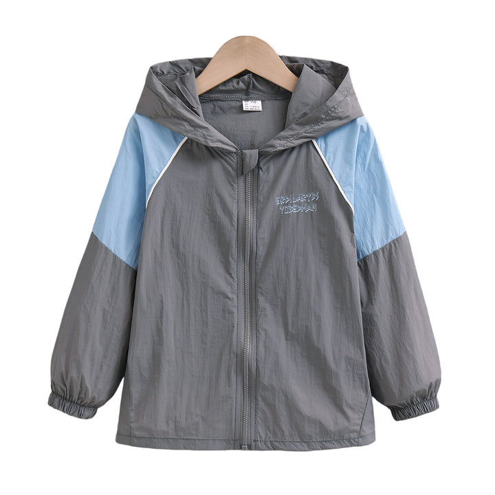 Unisex nan leichte Kapuzen-Windjacke mit Kontrastärmeln und elastischen Bündchen Echo Archiv