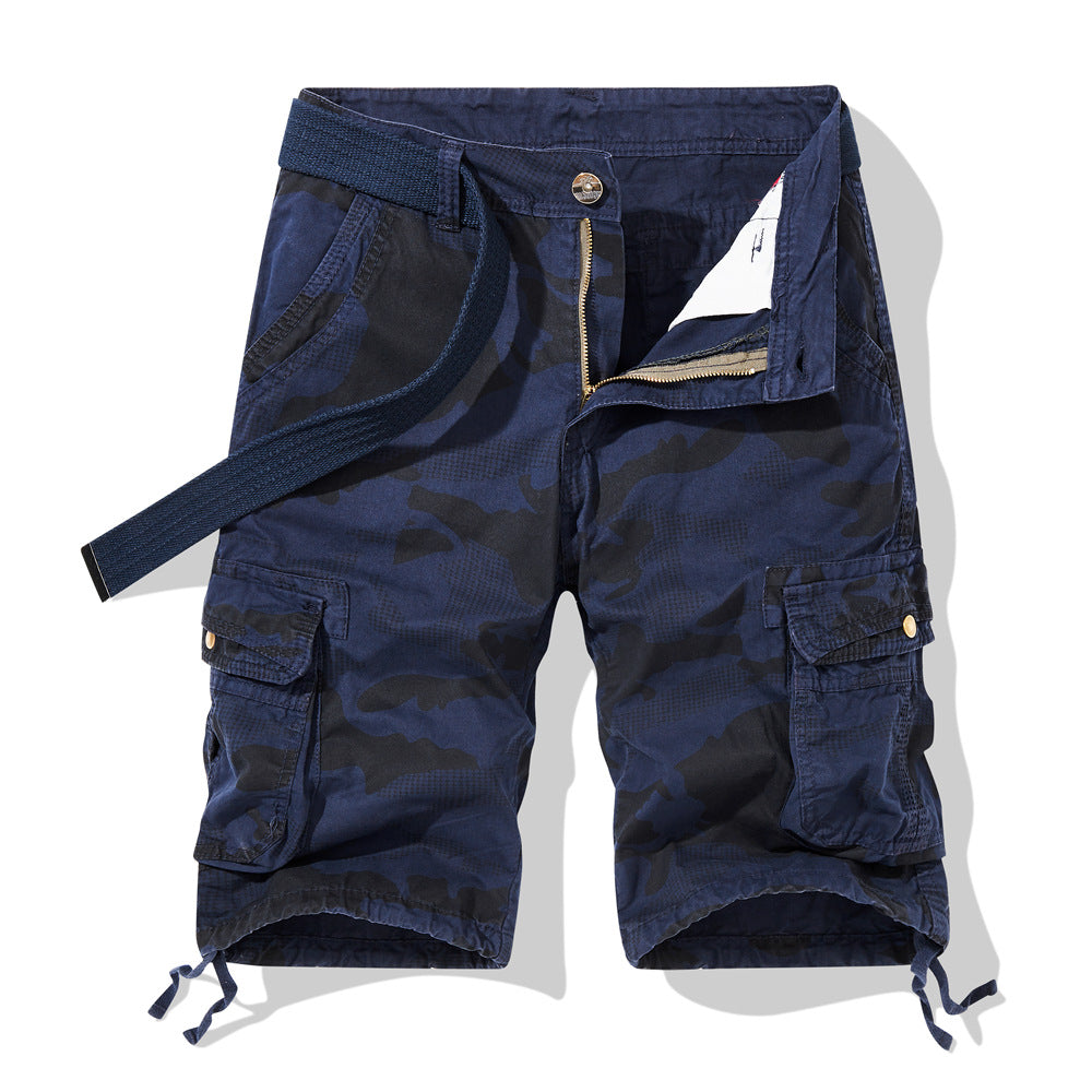 Herren Camouflage Cargo-Shorts mit funktionalen Seitentaschen und verstellbarem Bund Echoarchiv