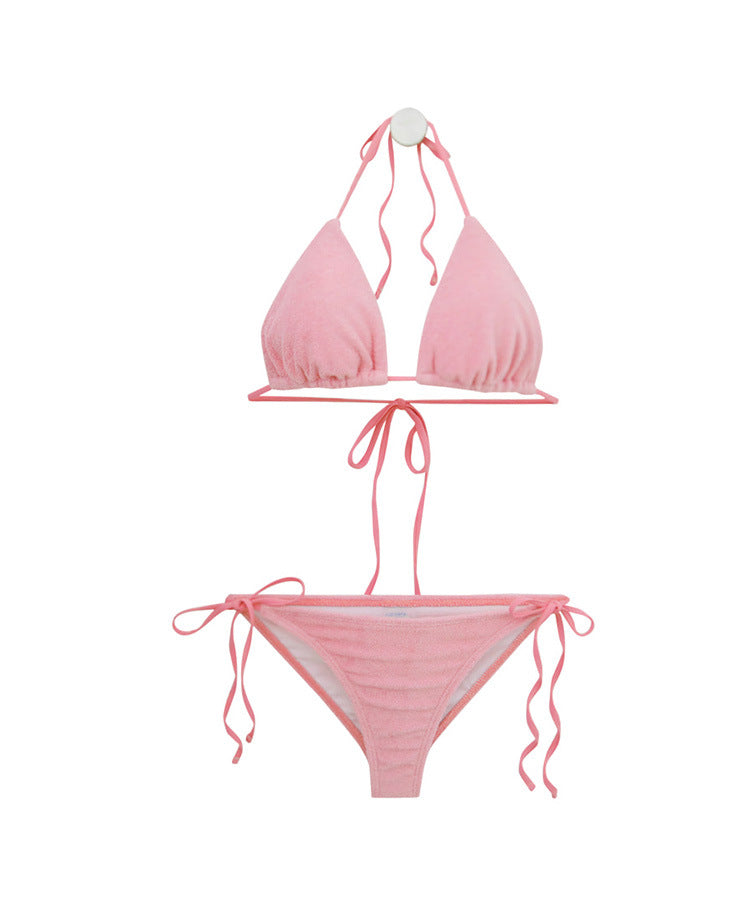 Damen Triangel-Bikini-Set mit verstellbaren Trägern und dekorativem Knoten Echo Archiv