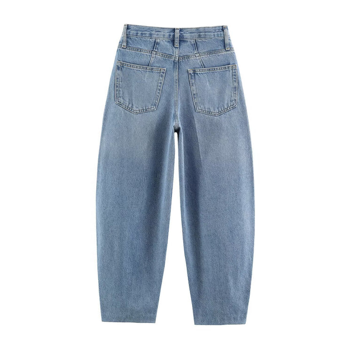 Damen Hochgeschnittene Relaxed-Jeans mit konischem Bein Echo Archiv