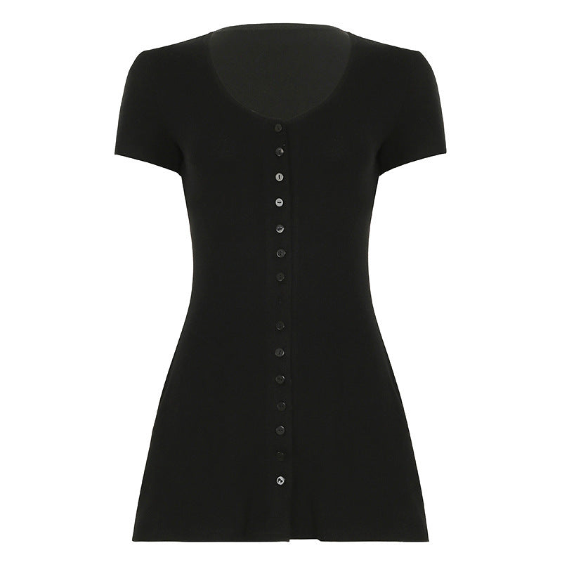 Damen Freizeitkleid mit durchgehender Knopfleiste und lockerer Passform Echo Archiv