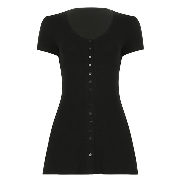 Damen Freizeitkleid mit durchgehender Knopfleiste und lockerer Passform Echo Archiv