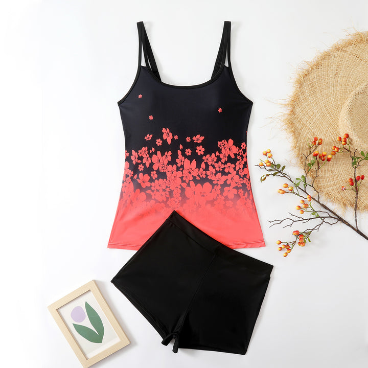 Damen Tankini-Set mit floralem Design und innovativem Schnitt Echo Archiv