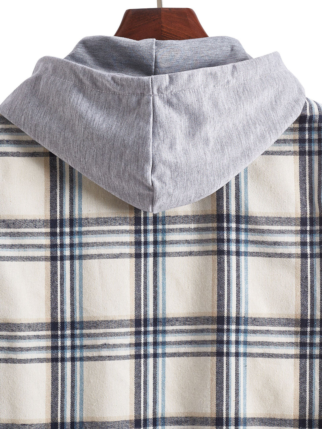 Herren Übergangsbluse mit Kapuze und kariertem Design Echoarchiv