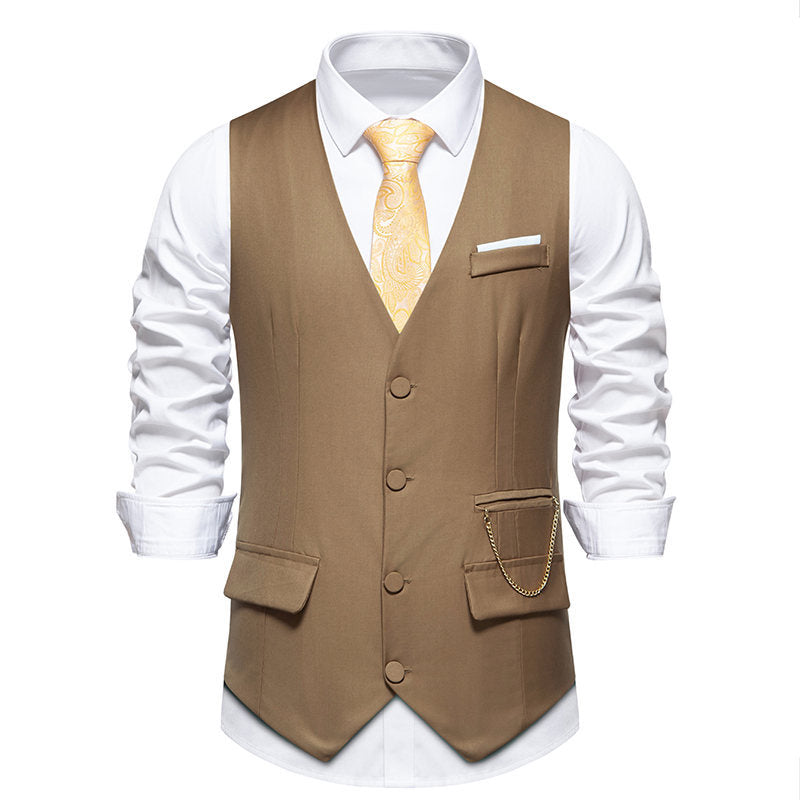 Herren elegante Anzugweste mit praktischen Taschen und modischem Design Echoarchiv