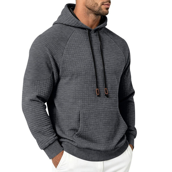 Herren Thermo-Waffel-Hoodie mit Raglanärmeln und Kängurutasche Echoarchiv