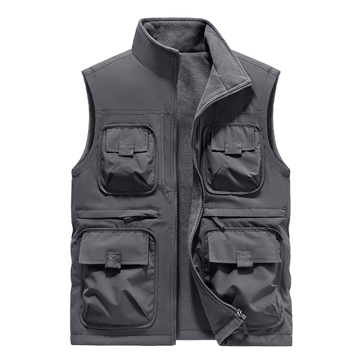 Herren Multifunktionale Thermo-Outdoorweste mit Fleece-Innenfutter und Mehrfachtaschen – Marzano