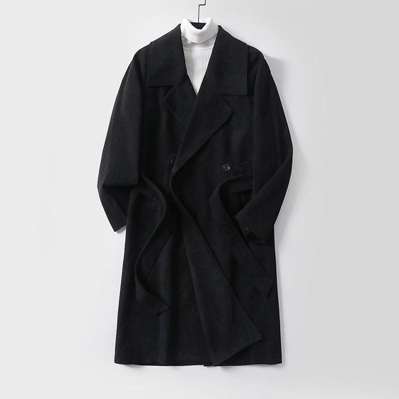 Damen Oversize-Mantel mit breitem Revers und Taillengürtel Echoarchiv