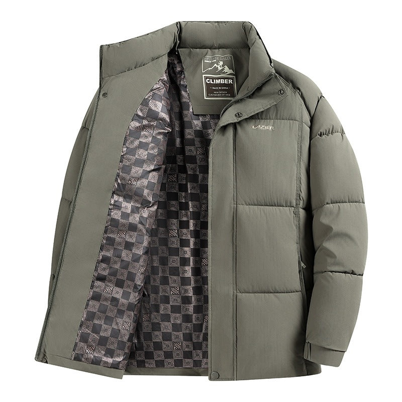 Herren Wattierte Winter-Steppjacke mit Stehkragen, Thermofutter & verdeckter Reißverschluss Echoarchiv