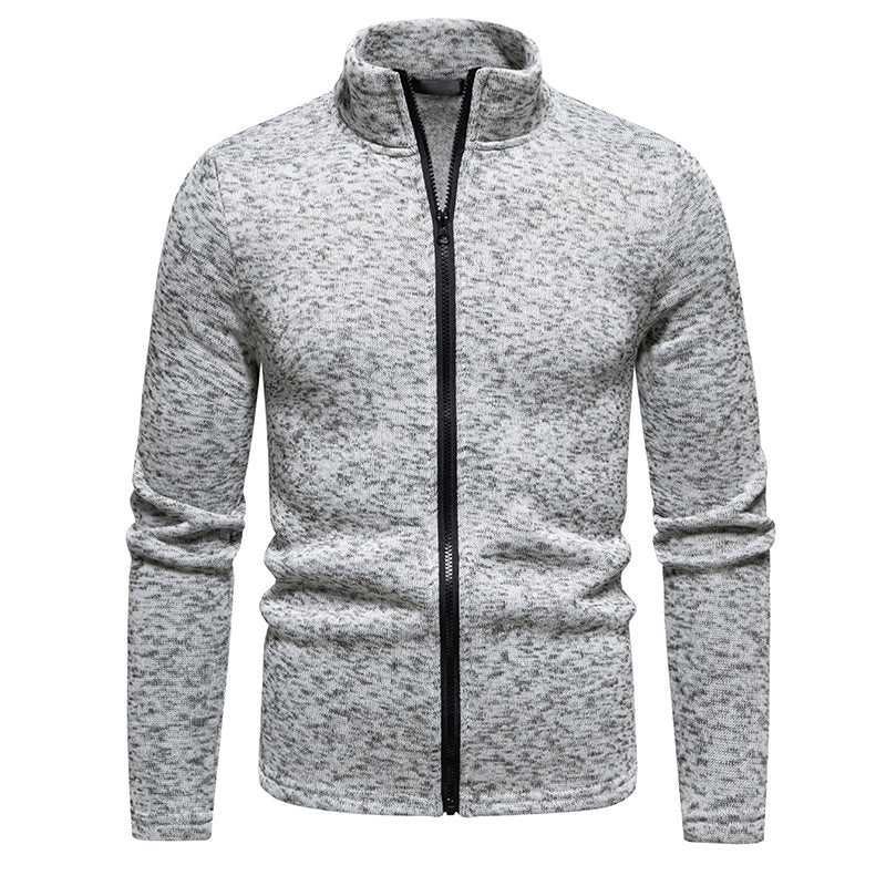 Herren Fleecejacke mit hoher Stehkragen und durchgehendem Reißverschluss Echoarchiv