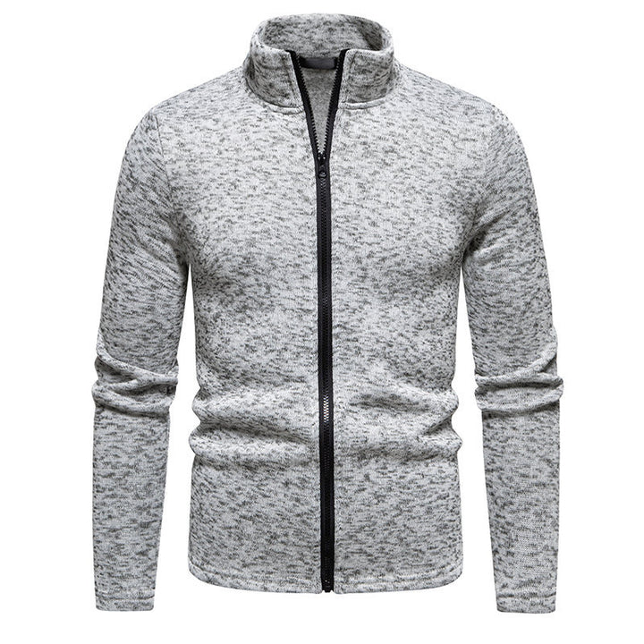 Herren Fleecejacke mit hoher Stehkragen und durchgehendem Reißverschluss Echoarchiv