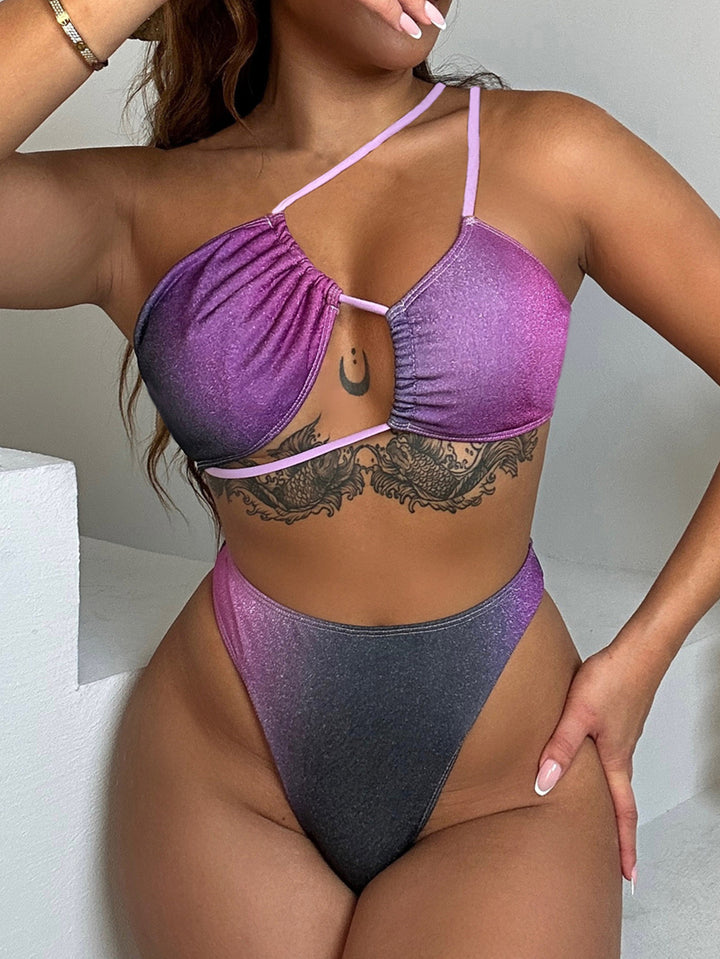 Damen Bikini mit asymmetrischem Design und Raffungen Echo Archiv