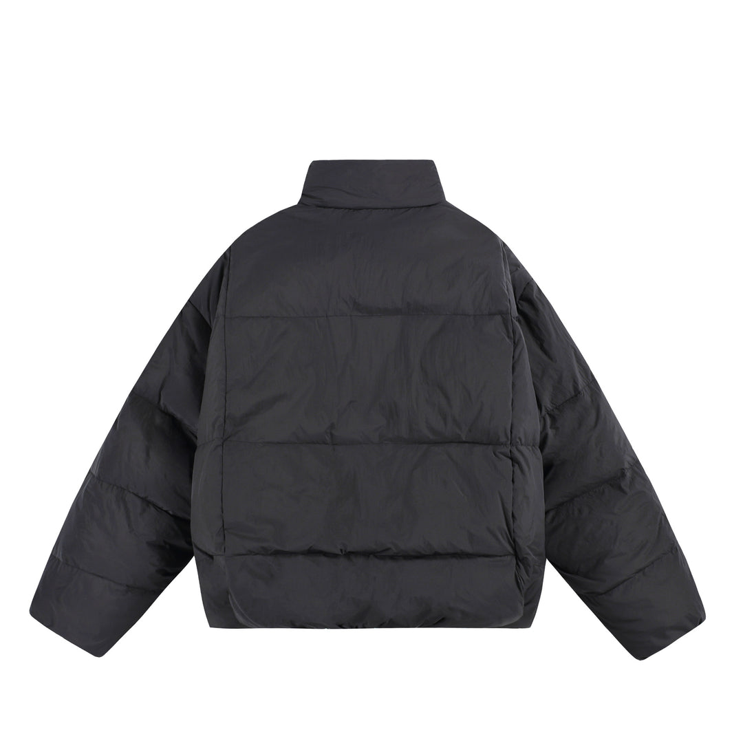 Damen Oversize Steppjacke mit hohem Plüschkragen und Windschutzleiste Echoarchiv