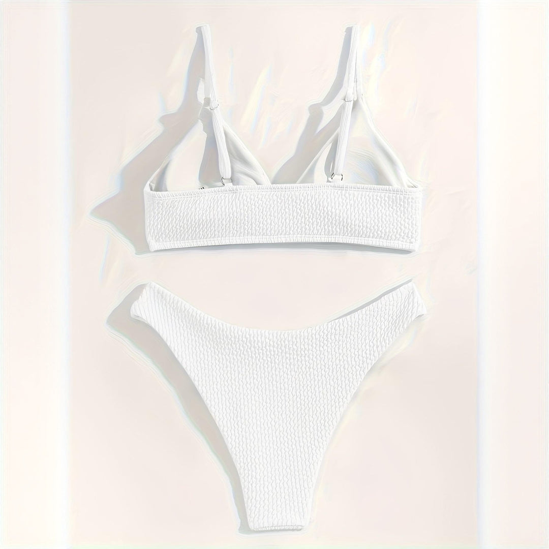 Damen Triangel-Bikini-Set mit strukturiertem Stoff und verstellbaren Trägern Echo Archiv