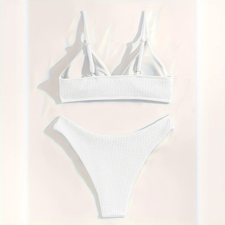 Damen Triangel-Bikini-Set mit strukturiertem Stoff und verstellbaren Trägern Echo Archiv
