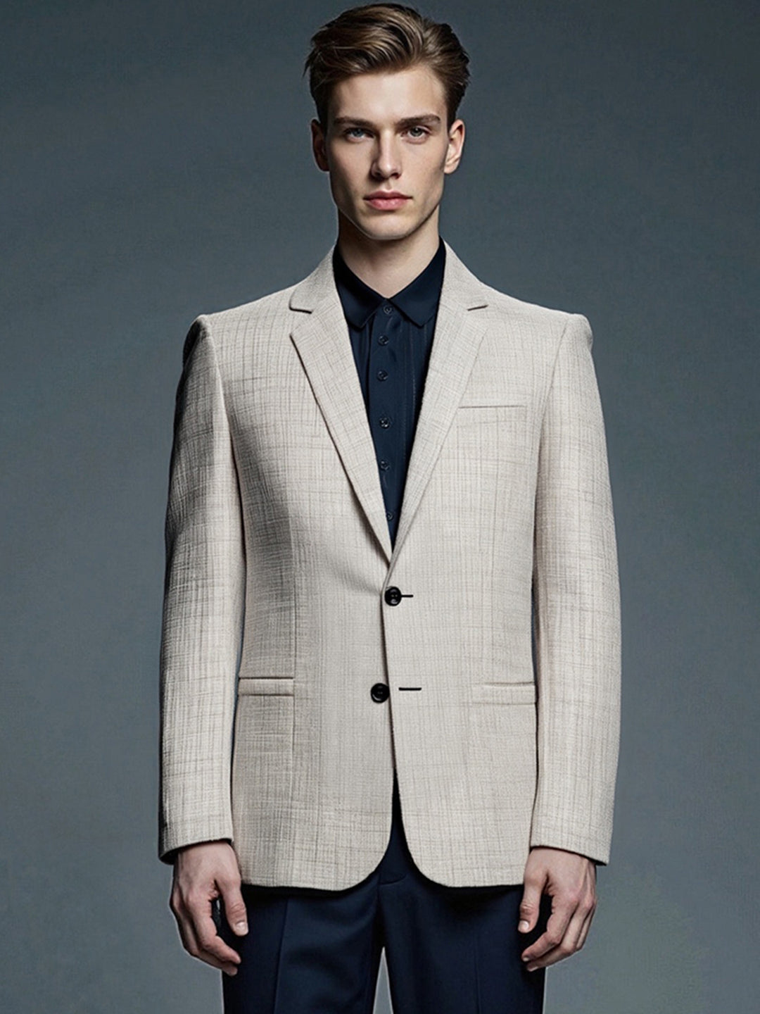Herren eleganter strukturierten Anzugjacke Echoarchiv
