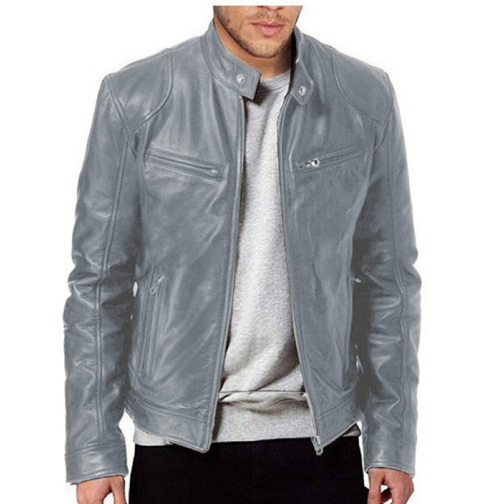 Herren hochwertige Biker-Lederjacke Echoarchiv