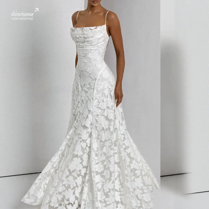 Damen Maxikleid mit floralen Spitzenapplikationen Echo Archiv