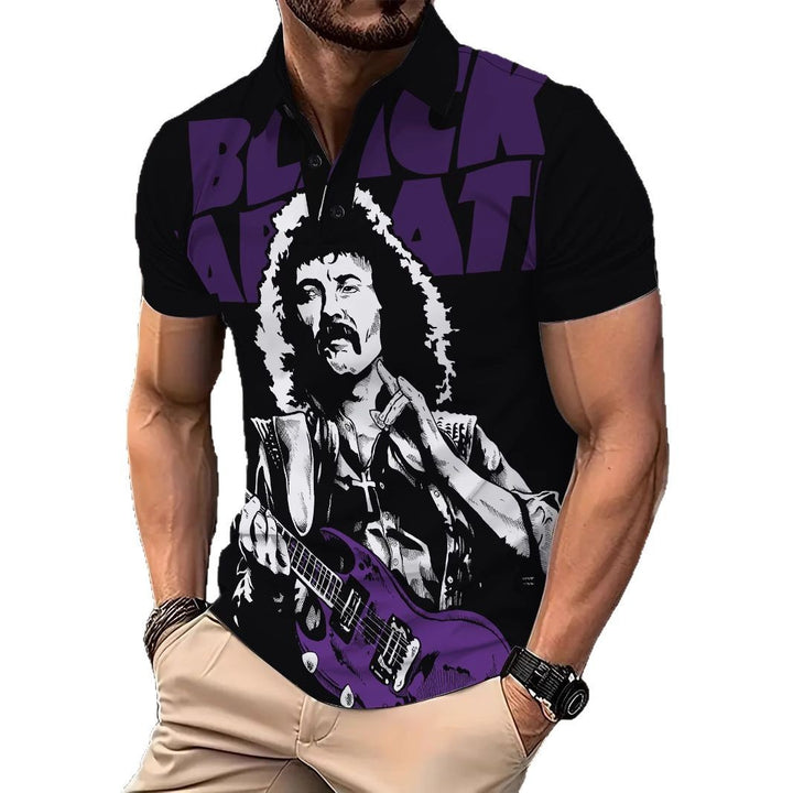 Herren Poloshirt mit kreativem Grafikdesign und modernem Schnitt Echoarchiv
