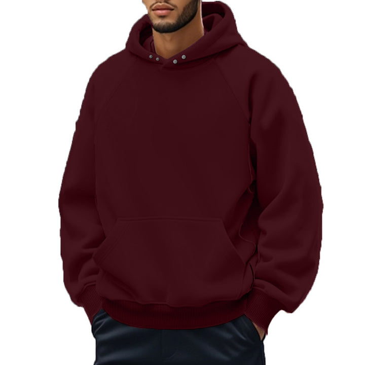 Herren nan oversized Kapuzenpullover mit Kängurutasche, Raglanärmeln und gerippten Bündchen Echo Archiv