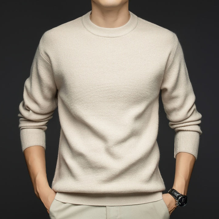 Herren modischer Strickpullover mit feiner Struktur Echoarchiv