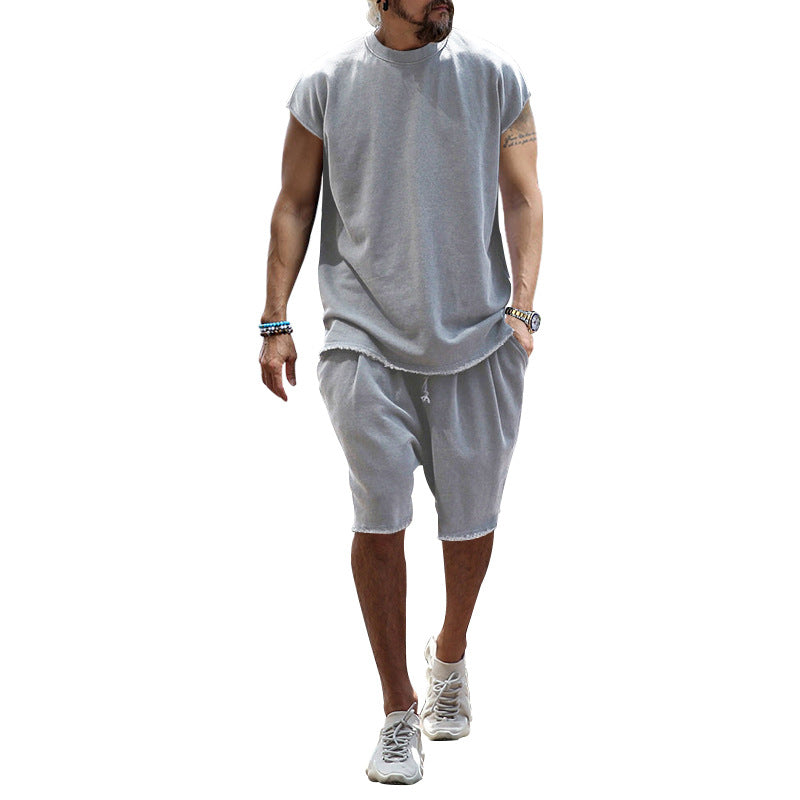 Herren lässiges Freizeit-Set aus hochwertigem Baumwollmix mit Oversize-Schnitt Echoarchiv
