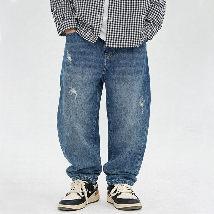Herren lässige Relaxed-Fit Jeans mit modischen Abriebstellen Echo Archiv
