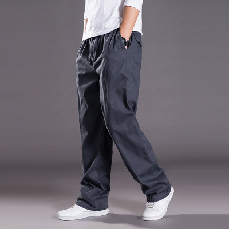 Herren Relaxed-Fit Freizeit-Chinohose mit elastischem Tunnelzug, vorgeformtem Bund und geradem Bein Echo Archiv