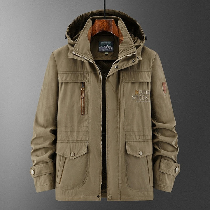 Herren Wetterfeste Utility-Fieldjacke mit Kapuze, Mesh-Futter und Multifunktions-Taschen Echo Archiv