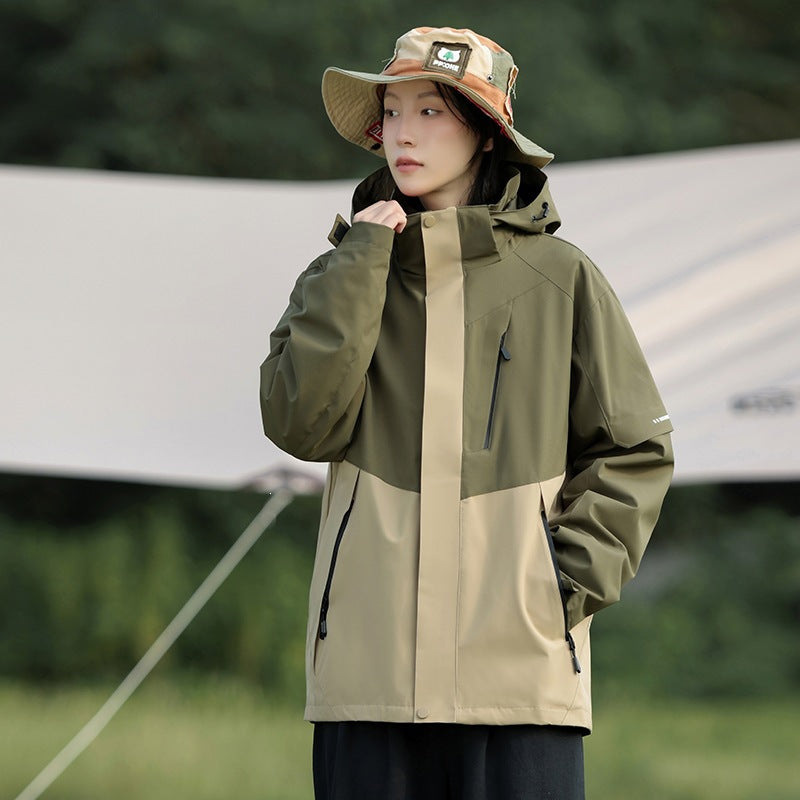Herren Zweifarbige Wind- und Wasserabweisende Softshelljacke mit Kapuze Echoarchiv