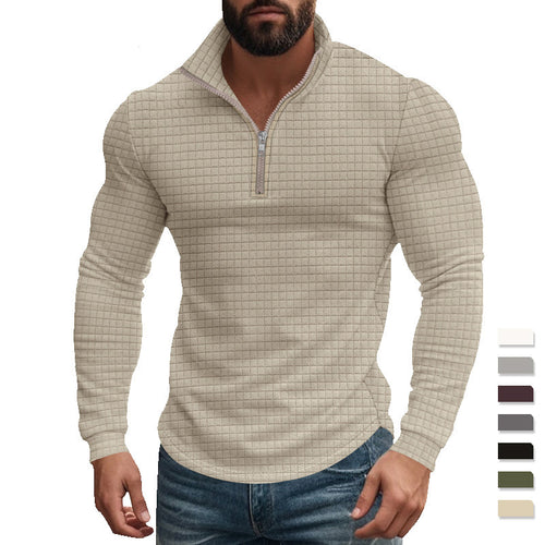 Herren Funktionsshirt mit hohem Kragen und strukturiertem Design Echoarchiv