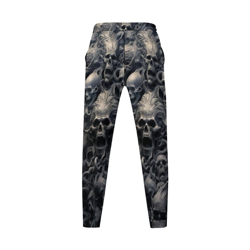 Herren Cargohose mit einzigartigem Totenkopf-Muster und elastischem Bund Echoarchiv