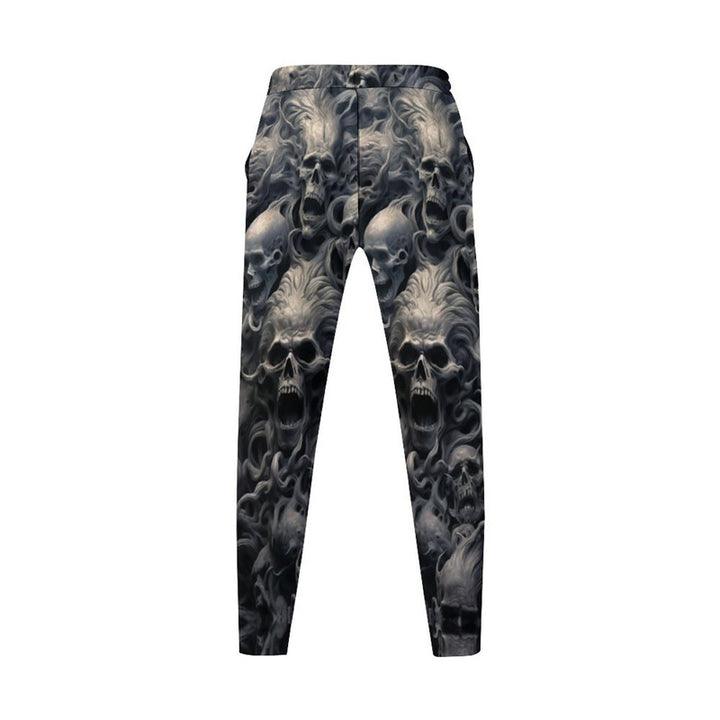 Herren Cargohose mit einzigartigem Totenkopf-Muster und elastischem Bund Echoarchiv