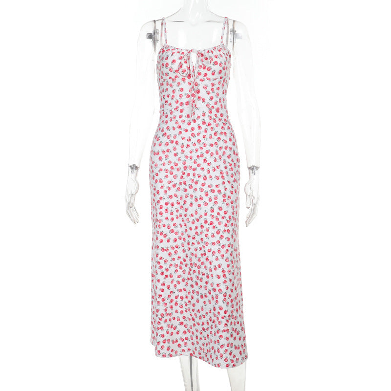 Damen Sommerliches Maxikleid mit Blumenmuster und verstellbaren Trägern Echo Archiv