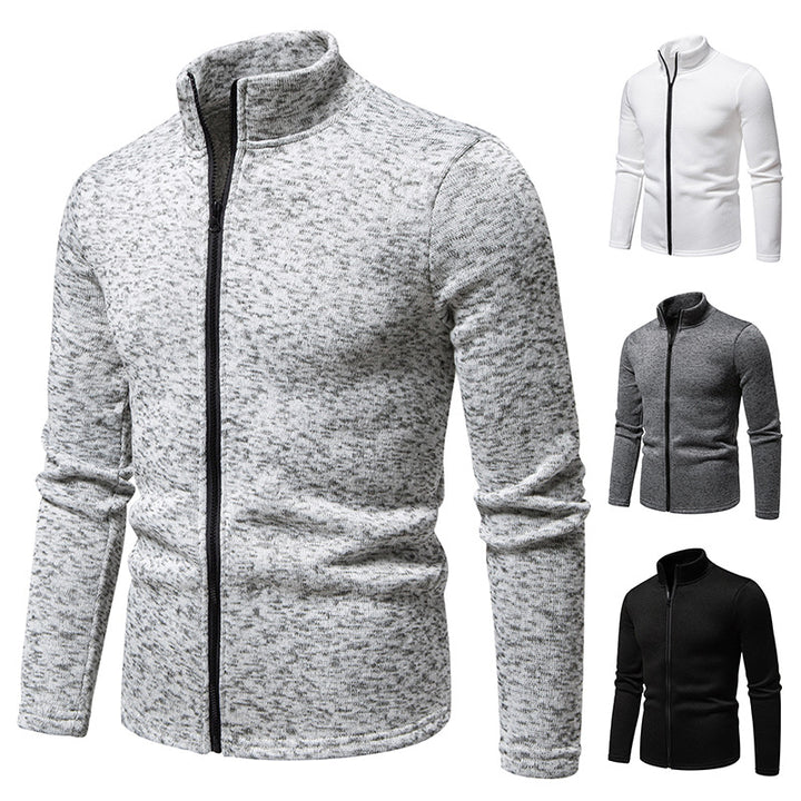 Herren Fleecejacke mit hohem Kragen und praktischem Reißverschluss Echoarchiv