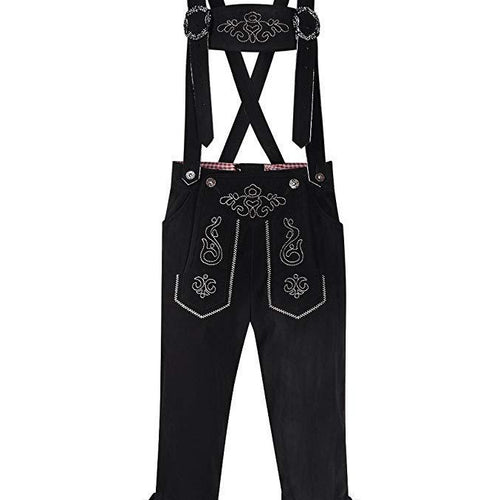 Damen  traditionelle Trachten Latzhose mit bestickten Taschen und verstellbaren Trägern Echo Archiv